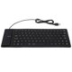 thumbnail image 1 of Fully sealed silicone keyboard, lightweight, portable, quiet, soft and comfortable, USB wired, for PC, black, 1 of 4