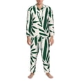 thumbnail image 3 of Fotbe Palm Branch With Leaves Pattern Long Sleeve Pajama Set for Men,Sleepwear Set,2-piece Loungewear Set,Soft PJs Comfy Nightwear with Pockets-XX-Large, 3 of 7