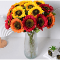 thumbnail image 3 of Nvzi 6 piezas de girasoles artificiales, flores falsas, flores artificiales para decoración de bodas, 3 of 5