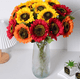 thumbnail image 3 of Xiao Hua 6 piezas de girasoles artificiales, flores falsas, flores artificiales para decoración de bodas, 3 of 5