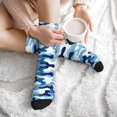 thumbnail image 7 of Mens Crew Socks Womens Blue Camouflage Workout Training Athletic Socks, 7 of 7