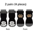 thumbnail image 3 of Calcetines antideslizantes para perros, 2 pares, suaves y ajustables, con protección para las patas y agarre con correa y control de tracción, de alta calidad., 3 of 5