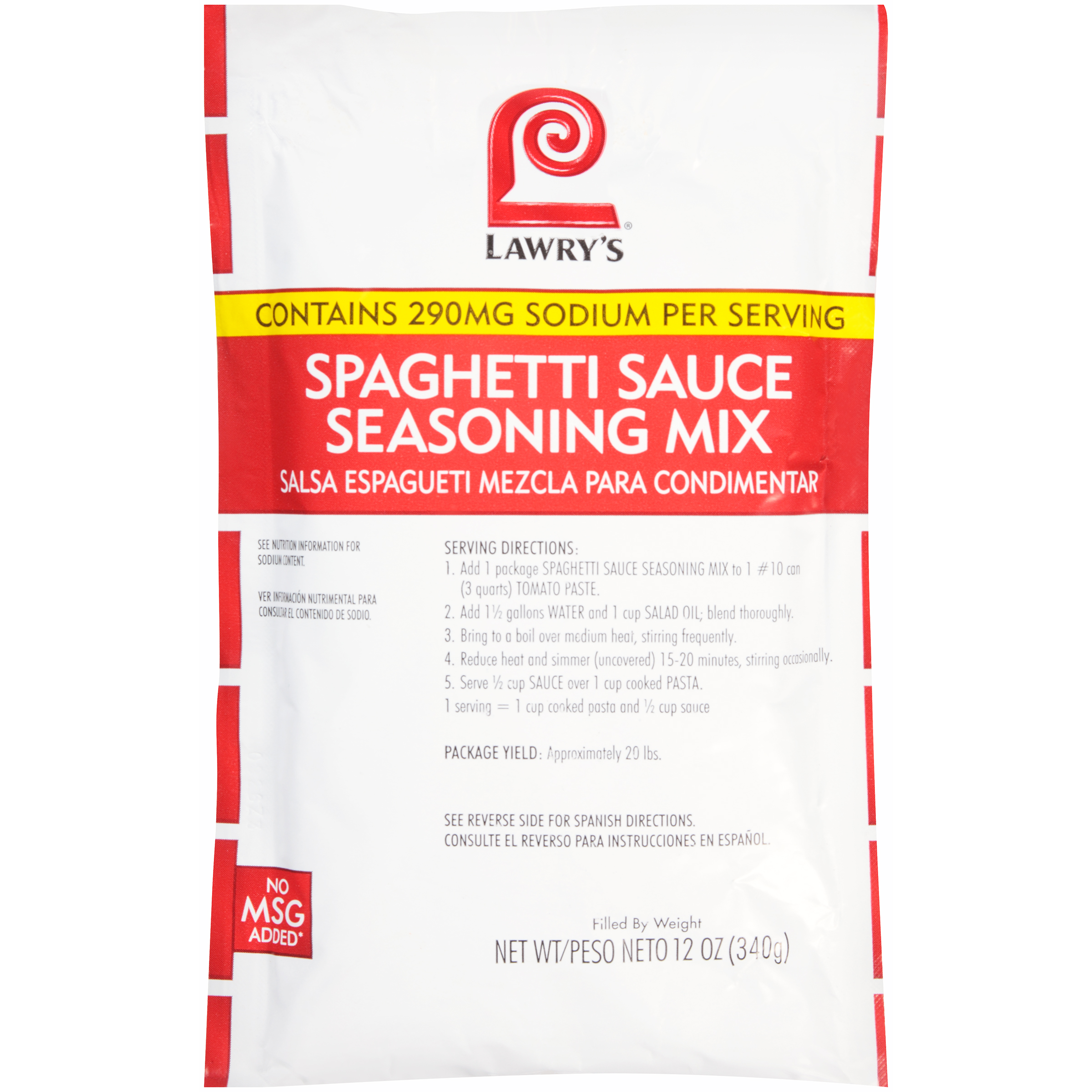 6 PACKS Lawrys Spaghetti Sauce Mix, 12 Ounce Each