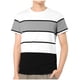 thumbnail image 2 of Camisetas para hombres INSPIRE CHIC con bloque de color, cuello redondo y mangas cortas S Negro Blanco Gris, 2 of 6