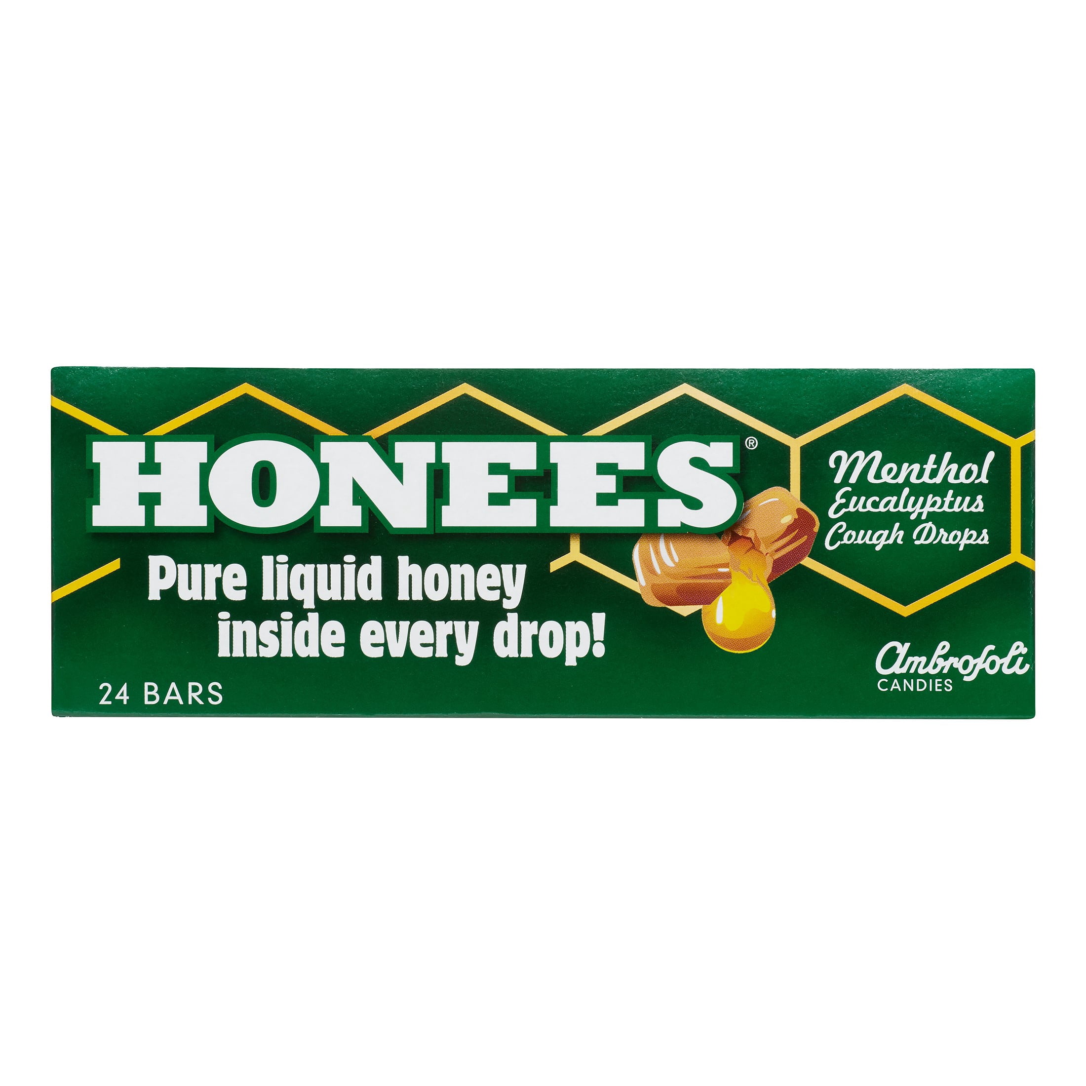 Honees Cough Drop Honey Menthol Eucalyptus 1.6 oz