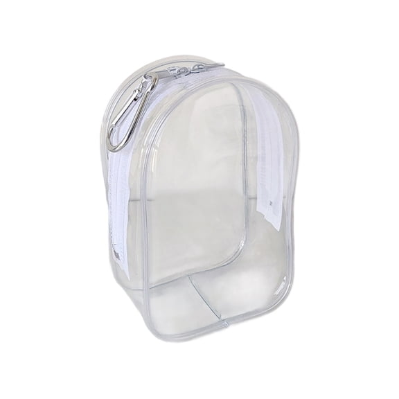 Lightweight PVC Doll Carrying Case Transparent Display Window Sealed Zipper Collectible Doll Case For Collectibles