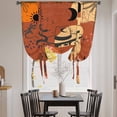 thumbnail image 3 of Western Boho Balloon Curtains for Living Room/French Door, Vintage Cowboys Abstract Cactus Plant Orange Tie Up Curtains 63 Inch Length Energy Saving Kitchen Curtains Shades for Windows 42"x63", 3 of 8