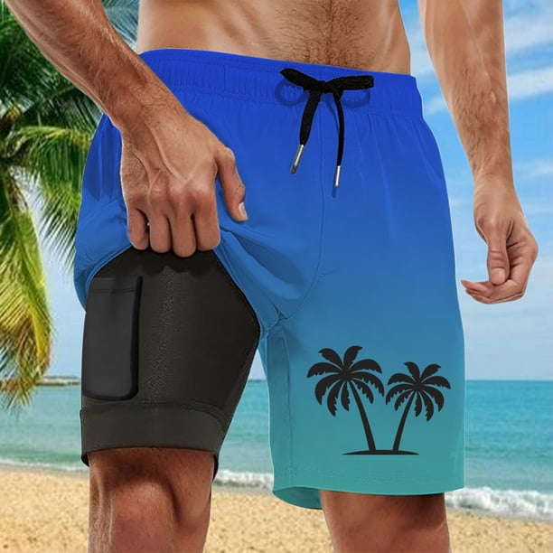 WILLBEST Bañador Corto para Hombre con Forro de Compresión y Entrepierna, con Bolsillos, 990