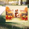 thumbnail image 4 of Happy Thanksgiving Pomeranian Give Thanks Fall Beanie Scarf Welcome Yard Sign Pom Dog Lover Gifts Outdoor Home Lawn Garden Porch Decor - 00020, 4 of 5