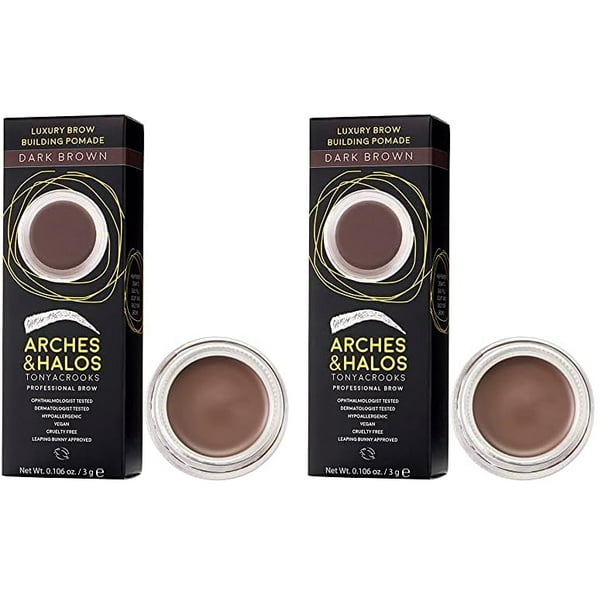 Pomada para fortalecer las cejas Arches & Halos, marrón oscuro, 3 ml (x2)