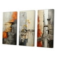 thumbnail image 3 of Designart "Simplicity Dam Reservoir III" Cityscapes Wall Art Set Of 3 - Grey Dams Canvas Set For Living Room Decor, 3 of 7