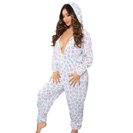 

Women s Pajamas Winter Jumpsuits Sleepwear Onesis Nightwear Floral Print Long Sleeve Hooded Plush Romper Soft Warm Lounge Wear