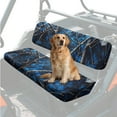 thumbnail image 3 of Yuyamidu Blue Wood UTV Seat Cover Camo Hunting Mule Bench Seat Cover Easy to Install UTV Accessories Elastic Fabrics for Kawasaki Mule 3000 3010 3020, 3 of 7