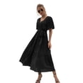 thumbnail image 1 of Vestido de noche de cóctel largo y fluido para dama de honor para mujer (negro), XL, 1 of 6