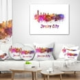 thumbnail image 4 of Designart Jersey City Skyline - Cityscape Throw Pillow - 18x18, 4 of 5