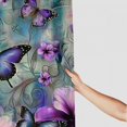 thumbnail image 3 of Purple rose butterfly bathroom shower curtain, exquisite flower shower curtain, durable bathroom shower curtain  , various specifications, 3 of 7