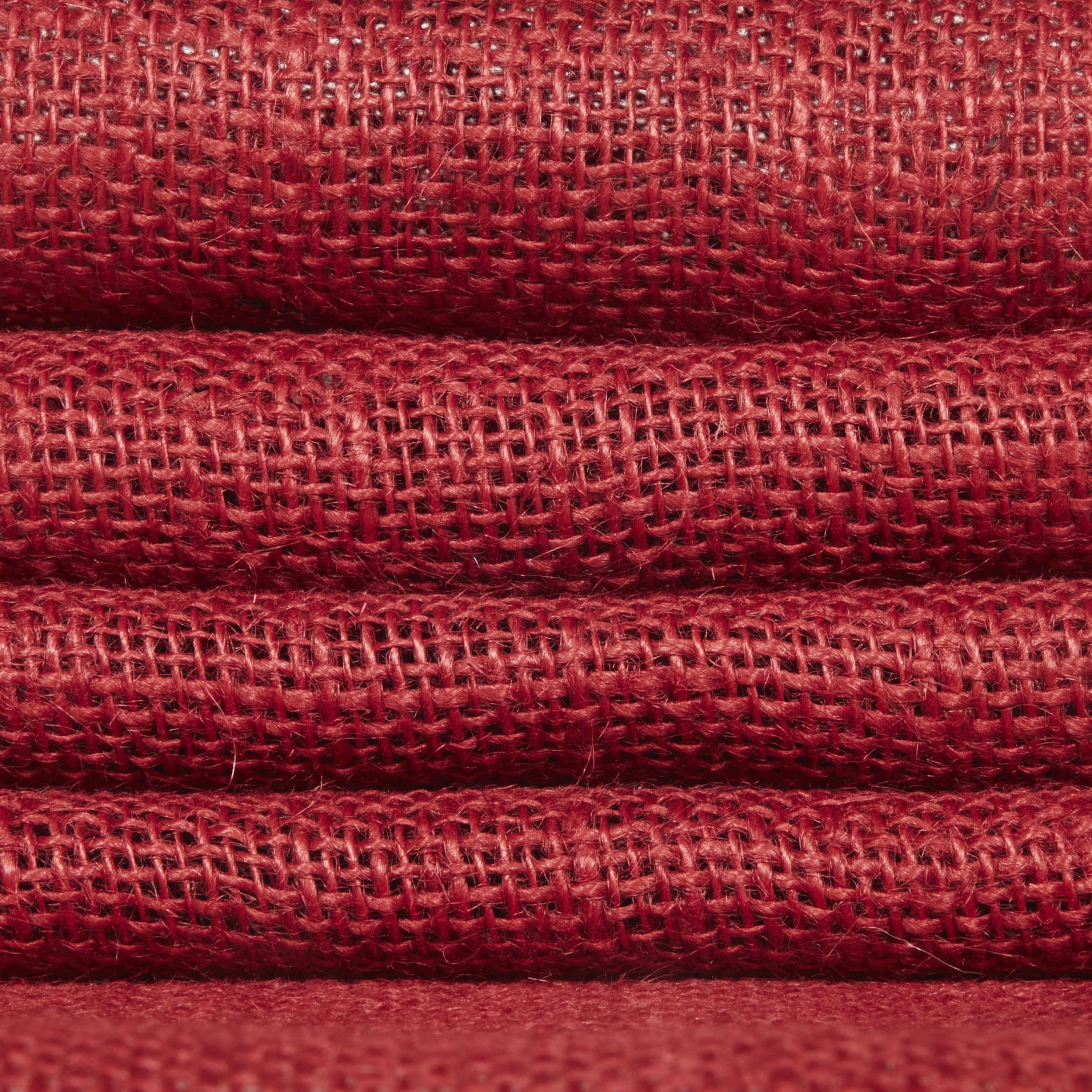 Love, Laugh, Craft Jute Burlap Roll, Finished Edges, 6"W x 5-Yards, 7-Pk, Precut, Red