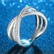thumbnail image 3 of Guardurnaity Anillo de mujer cristal curvo nudillo joyería Metal boda fiesta mano decoración moda elegante Casual joyería artesanal Ropa, zapatos y accesorios Miscelánea talla 7 Guardurnaity AP017337-02, 3 of 6