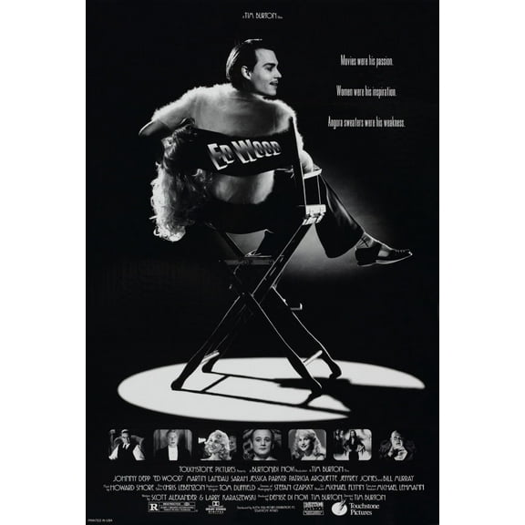Poster Time Ed Wood Movie Poster 11inx17in Mini Poster 11x17 poster Color Category: Multi, Unframed, Ages: Adults, Rectangle