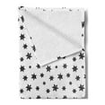 thumbnail image 2 of Star Soft Flannel Fleece Blanket, Starry Pattern with Little Big Stars Punk Grunge Style Modern Design for Teens Room, Cozy Plush for Indoor and Outdoor Use, 60" x 80", White Black, by Ambesonne, 2 of 5