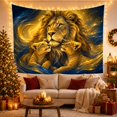 thumbnail image 3 of Adult Lion Thick With Flowing Mane Upper Middle, Mystical Fantasy for Space Lovers, Galaxy Room Decor, Valentine's Day Gift, Tapestry Wall Hanging for Bedroom and Dorm, 3 of 7