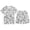 czb# g-White303, variant on CUZIBR Boys Outfits 2 12 Years Comfortable Round Neck Short Sleeve Tee Top Elastic Waist Shorts Pajama Set Halloween Print Casual Loungewear Clothes Sets,a-White,7-8 Years