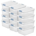thumbnail image 1 of Sterilite Bac de Rangement Transparent à Loquet de 15 Qt, Boîte d'Organisation, (Lot de 12), 1 of 12