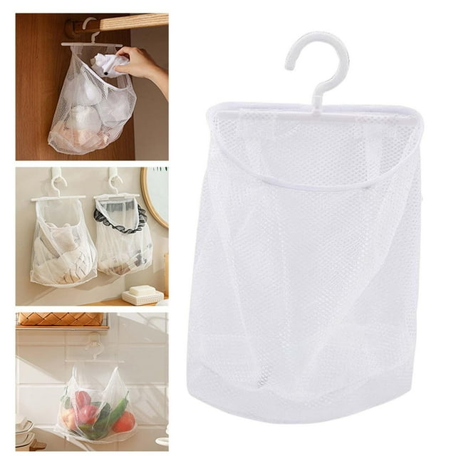Bolsa de pinzas percha, organizador de almacenamiento de de malla transpirable Bolsa de secado colgante para , , Blanco Macarena Bolsas de red de secado colgantes