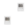 thumbnail image 2 of stanreset Kitchen Timer Digital Electronic Count Up Study Timing Alarm Sports Gym Fitness Portable Home Picnic Accessory White 2Set, 2 of 6