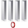 thumbnail image 2 of Aluminum Garage Door Seal Guards - 4Pcs Shape Aluminum Baffle With Double - Sided Tape, For Indoor Outdoor Door Wall Sealing Devices, Garage Door Seal Kits, 2 of 5