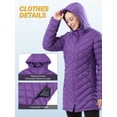 thumbnail image 5 of CAMEL Women's Plus Size Puffer Jacket Quilted Winter Coat Warm Hooded Winter Jacket Parkas Outerwear Purple M, 5 of 10