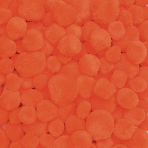 Colorations Pom-Poms, Orange - 100 Pieces
