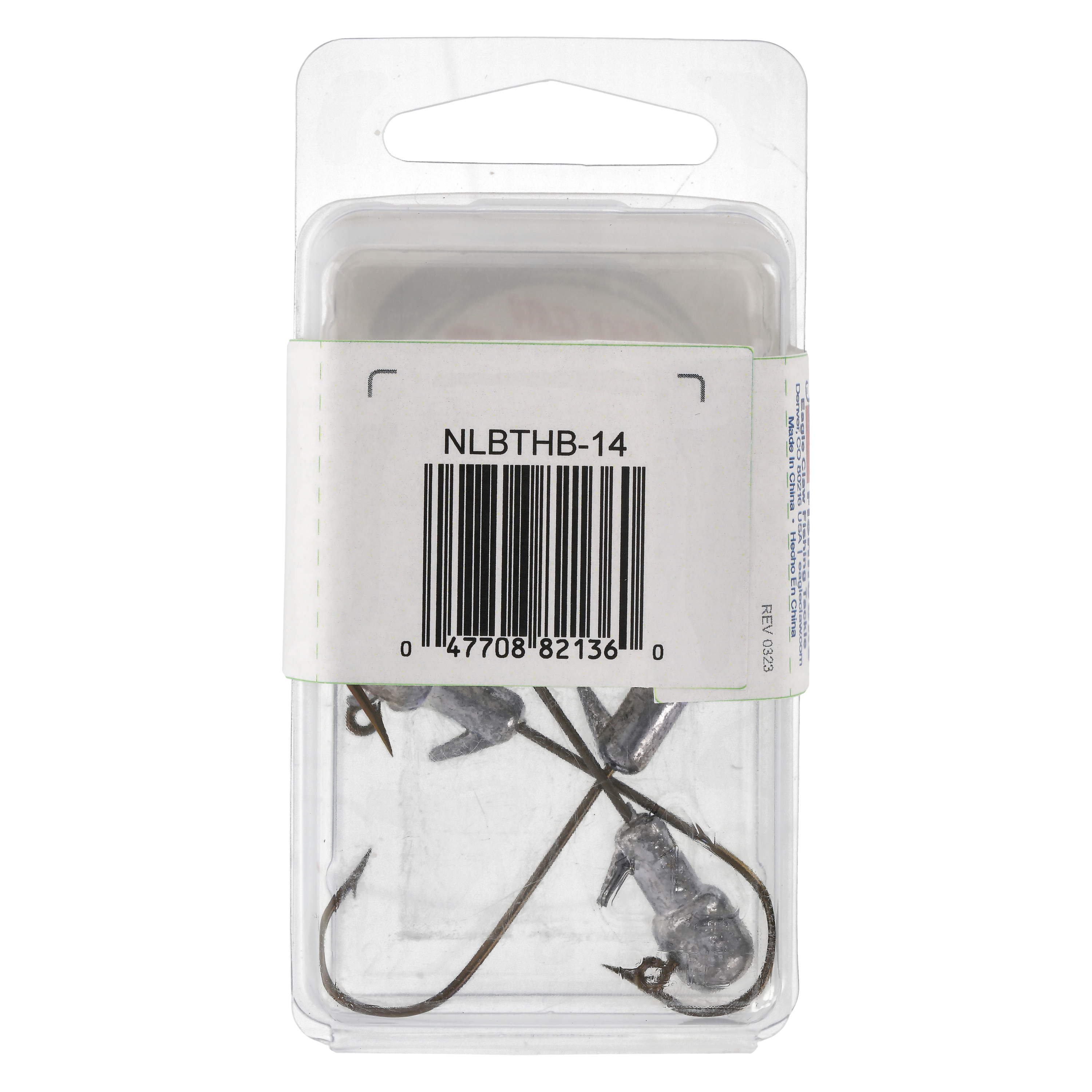 Lazer Sharp Tin Tube & Grub Jig Head - Barbed Collar - 3 Pack - 1/4 oz - Unpainted
