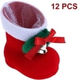 thumbnail image 1 of 12pcs Mini Christmas Decoration Flocking Stocking Boot Candy Bag, 1 of 5