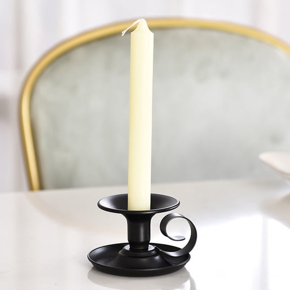 Nilvkv 1PC/2.55x3.94" Vintage Iron Candle Holder, Candlestick for Taper Candles Wedding Birthday Dinner Party, Home Decor, Valentines Day Decorations