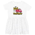thumbnail image 3 of Inktastic My Dad is a Firefighter with Fire Truck Girls Toddler Dress, 3 of 5