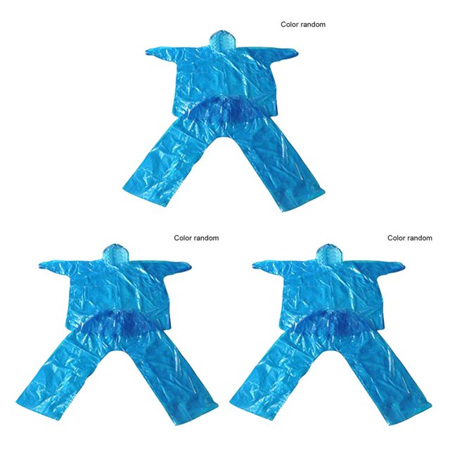 Naiovety Chubasquero de una sola pieza, pantalones impermeables, ropa de lluvia PE para viajes al aire libre para adultos, mujeres, hombres, Color Type1 NO1 Naiovety CBP224138