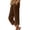 Brown, variant on Lixiuxyad Flowy Wide Leg Pants Shorts For Women Knee Length Linen Capris Lightweight Summer Straight Leg Beach Shorts With Pockets Yellow