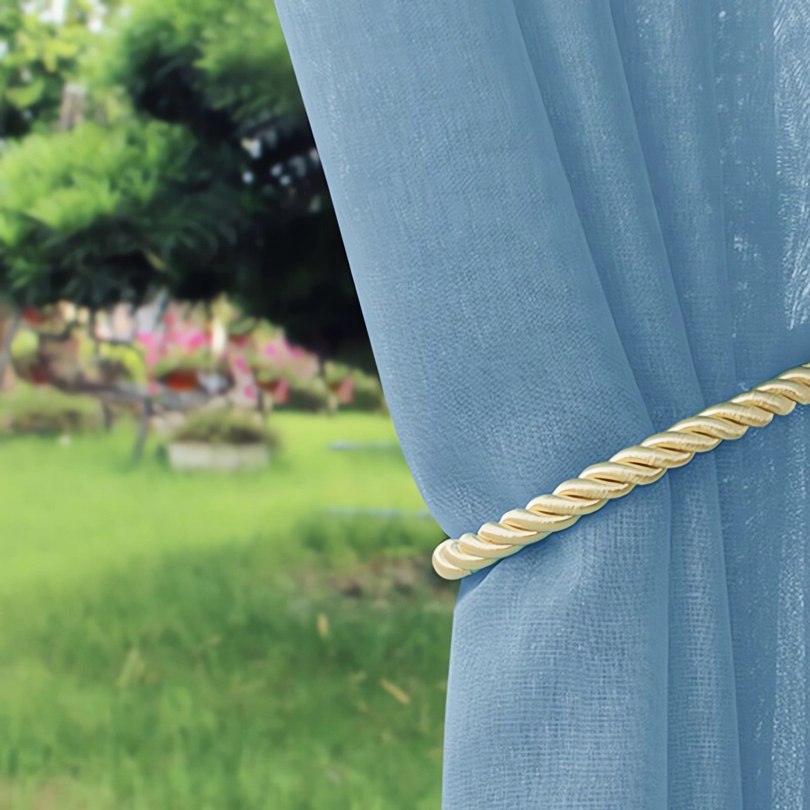 cpengpj 132x213cm Waterproof Outdoor Sheer Curtains for Patio Rod Pocket Indoor Voile Sheer Curtain for Living Room