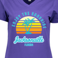 thumbnail image 4 of Inktastic Summer Enjoy the Sunshine Jacksonville Florida in Blue Women's V-Neck T-Shirt, 4 of 5
