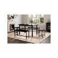 thumbnail image 3 of Ourlova 63 Inch 5 Piece Extendable Dining Table Set For 4 To 8 Modern Space Saving Kitchen Table With 2 Benches and 2 Stools Farmhouse Style Dining Room Furniture Set, 3 of 6