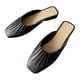 thumbnail image 1 of Zapatillas de verano planas, sandalias de tacón plano sin espalda Sandalias planas sin espalda Zapatillas sin espalda con punta cerrada Funcionamiento suave, 1 of 9