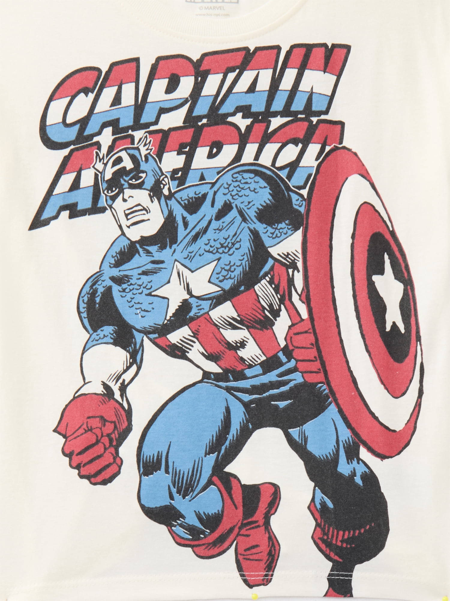 Marvel Captain America Toddler Boys Graphic Tee with Short Sleeves, Sizes 12M-5T