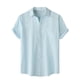 thumbnail image 2 of pstuiky Mangas cortas para hombre, Camisa hawaiana informal de manga corta con cuello vuelto y botones para hombre camisas casuales para hombre xxl, 2 of 9