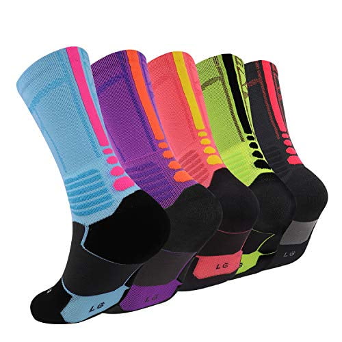 Elite Basketball Socks Cushioned Athletic Sports Crew Socks for Men Women Walmart