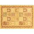 thumbnail image 1 of Ahgly Company Indoor Rectangle Abstract Brown Modern Area Rugs, 4' x 6', 1 of 4