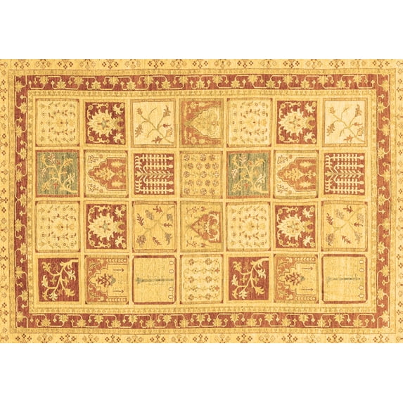 Ahgly Company Indoor Rectangle Abstract Brown Modern Area Rugs, 4' x 6'