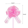 thumbnail image 2 of Uxcell 5Pcs 6" Large Organza Pull Bow Metallic Chiffon Gift Wrapping Bows Ribbon Pink for Wedding Presents Baskets Christmas, 2 of 6