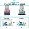 Lilo and Stitch Hawaiian Denim Kids 3-Piece Twin Sheet Set, Microfiber ...