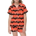 thumbnail image 3 of Weebloom Halloween Pajamas For Girls Robes Soft Flip Collar Set Kids 2-13 Years Everyday Casual Wear Leisure Sleepwear,10-11 Years, 3 of 4